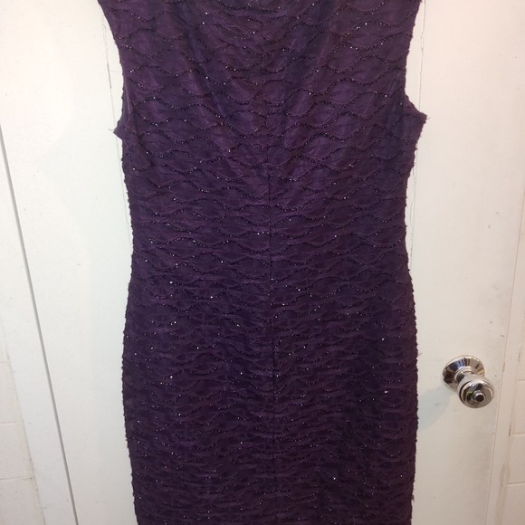 Connected Apparel Purple Sequin Dress - Picture 4 of 4